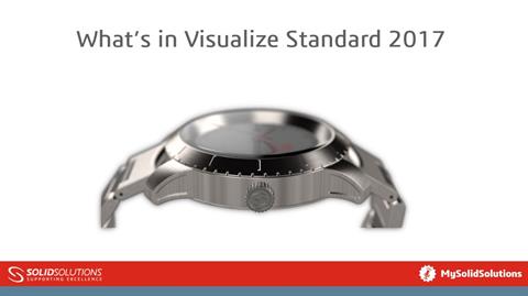 Whats in SOLIDWORKS Visualize standard 2017?