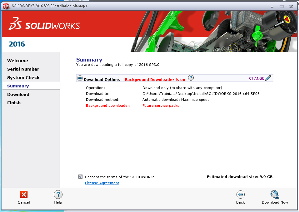 Installation Manager Summary Screen