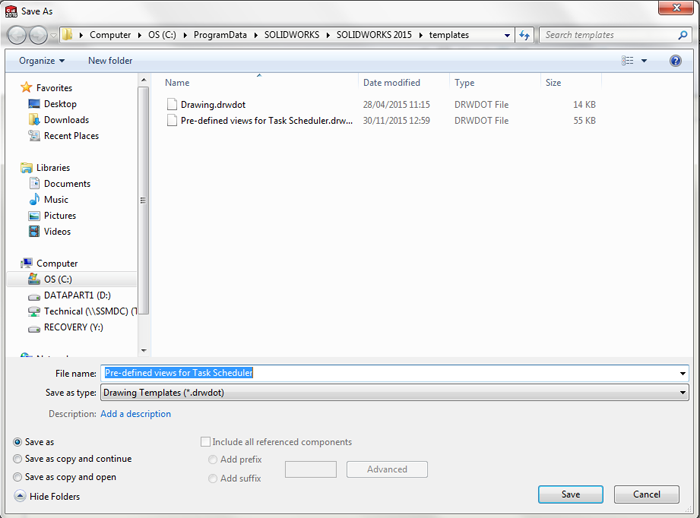 Automatically create drawing views with Task Scheduler