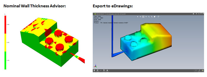 Nominal Wall Thickness and Export to eDrawings SOLIDWORKS Plastics 2015