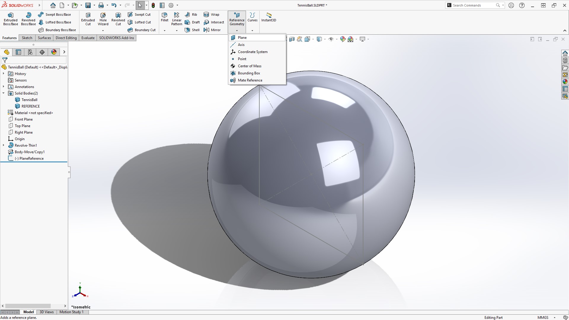 Advanced SOLIDWORKS Tutorial: How to Make a Tennis Ball in SOLIDWORKS