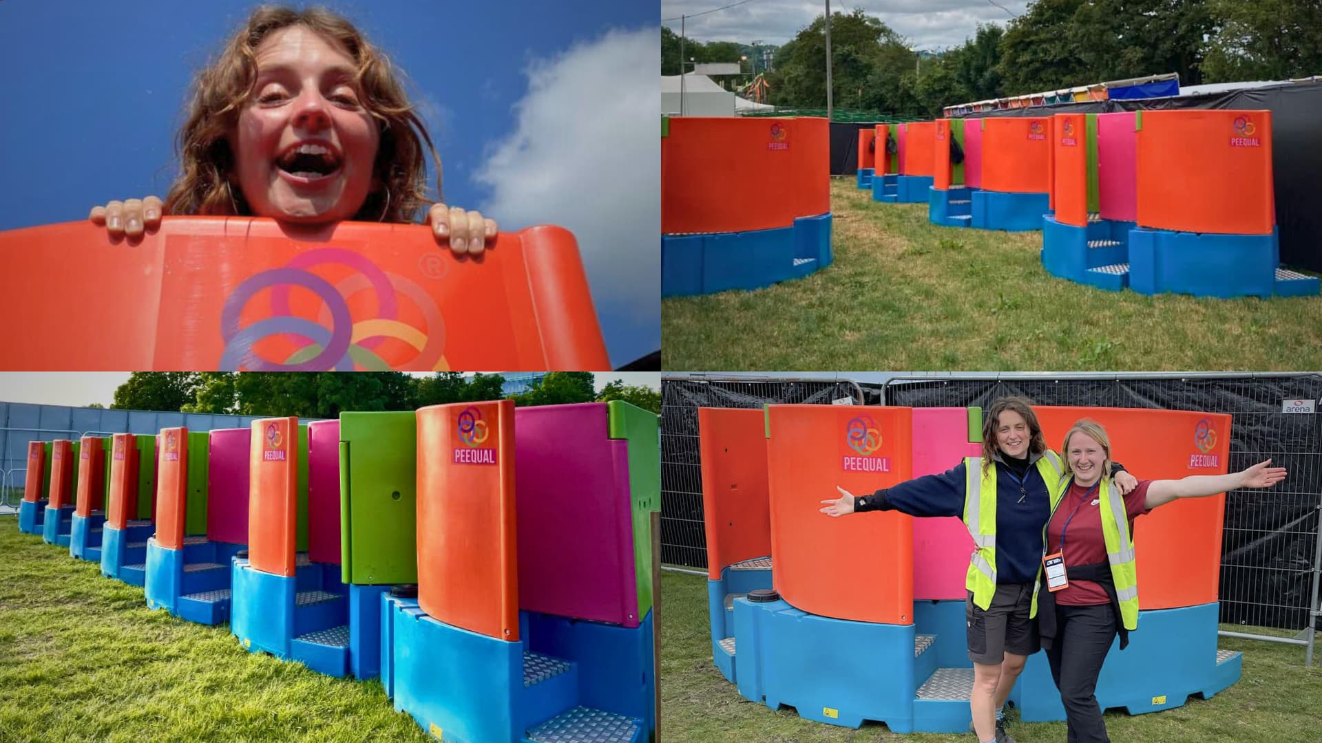 PEEQUAL and founders at various festival sites across the UK.