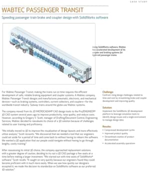 SOLIDWORKS Rail Case Study Wabtec